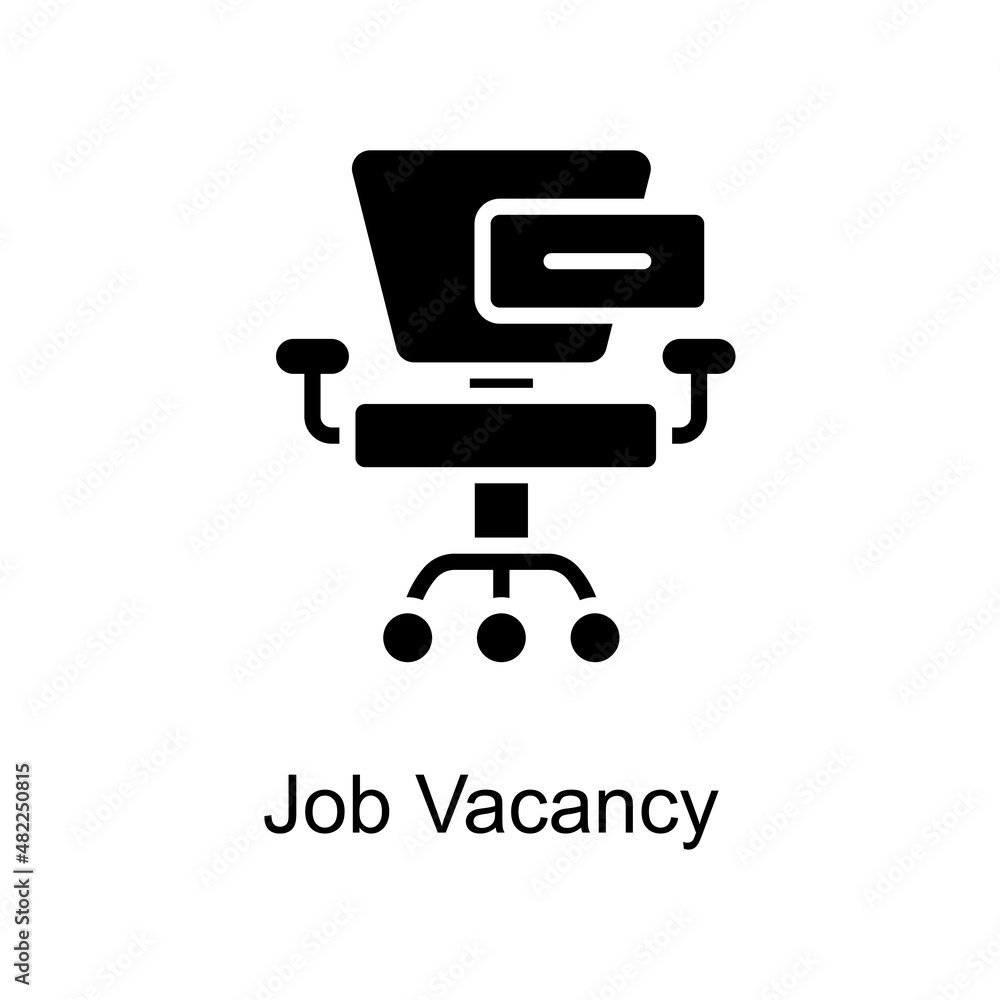 Job Vacancy vector Solid icon for web isolated on white background EPS 10 file Job Vacancy vector Solid icon for web isolated on white background EPS 10 file