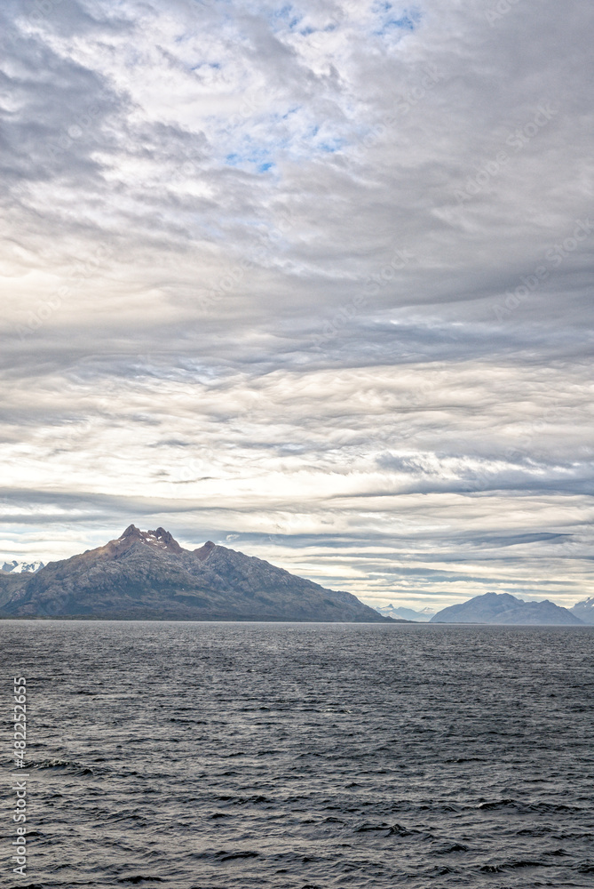 Mount Martial from Beagle Channel - Tierra del Fuego - Argentina