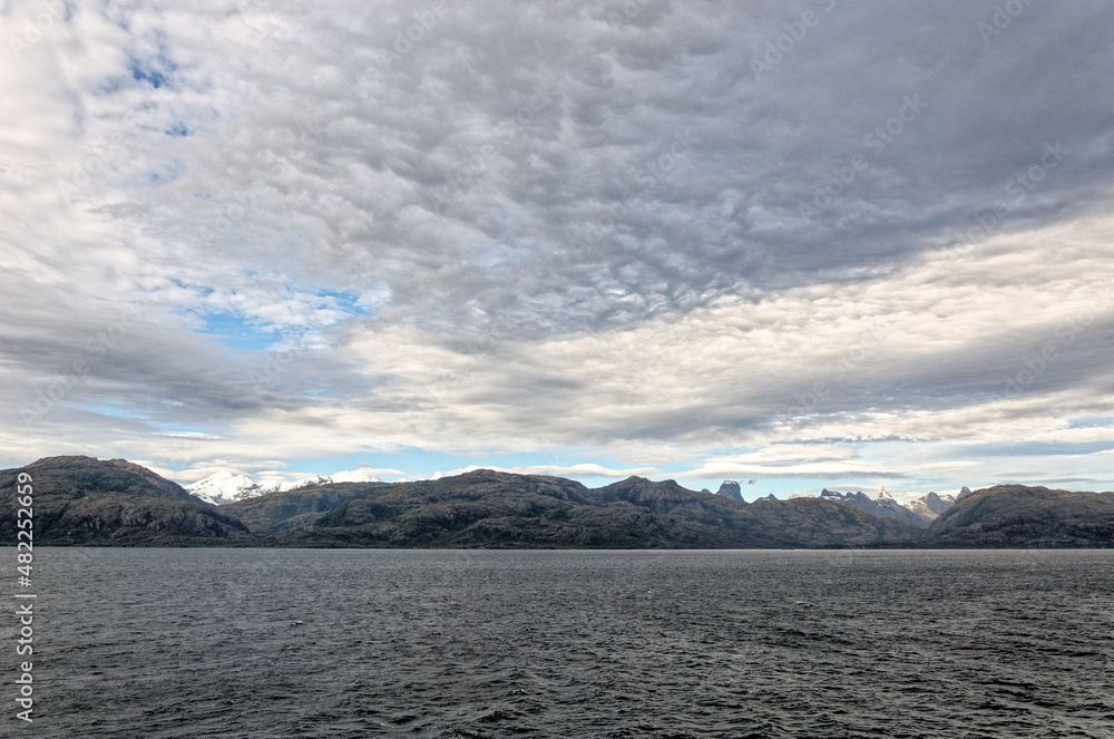 Mount Martial from Beagle Channel - Tierra del Fuego - Argentina