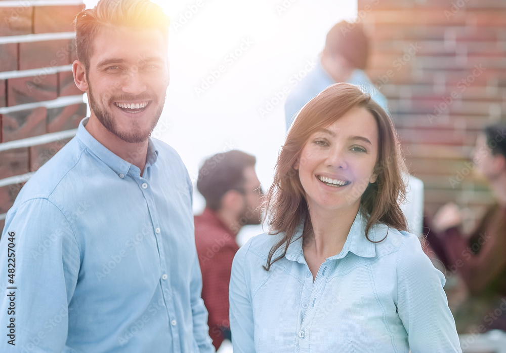 Group of confident business people in meeting. Group of confident business people in meeting.