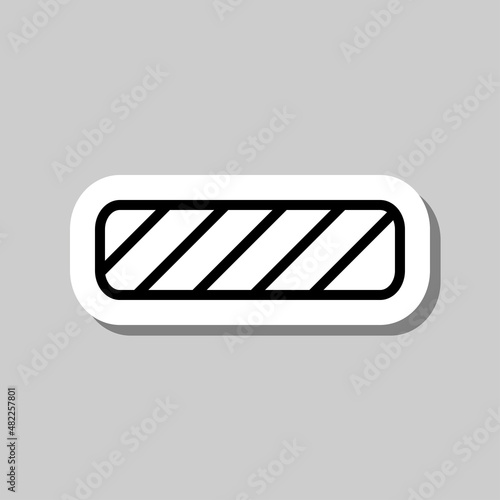 Barrier simple icon, vector. Flat desing. Sticker with shadow on gray background.ai