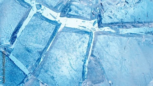Close-up of broken ice, mac...