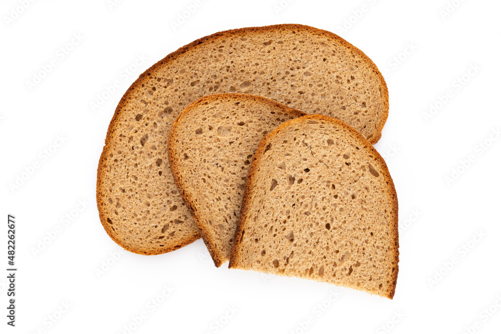 Rye bread isolated on white background. Rye bread isolated on white background.