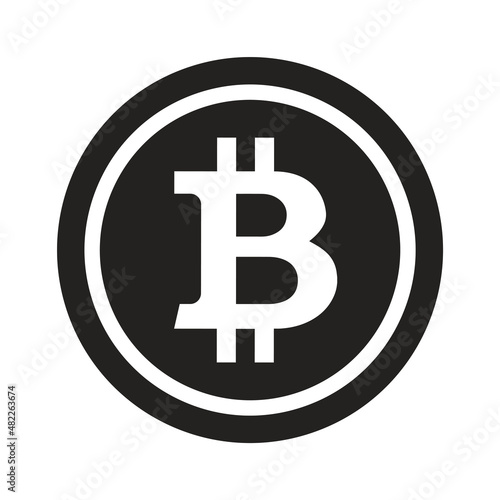 Crypto currency, bitcoin, bit coin logo. Bitcoin symbol.