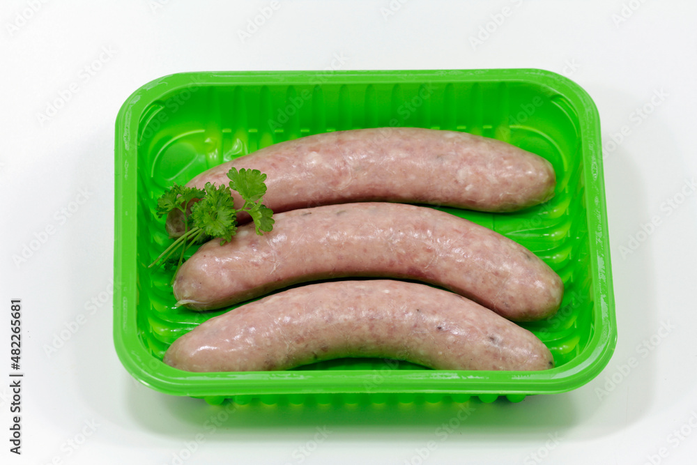 Thuringian sausage isolated on white background Thuringian sausage isolated on white background