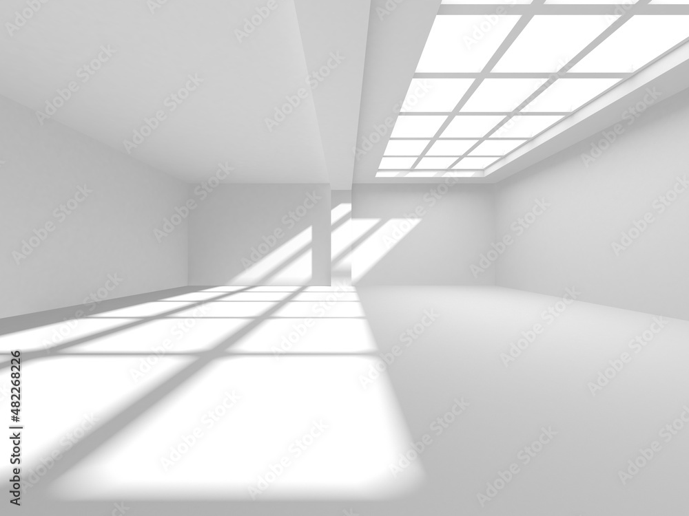 Fototapeta premium White Modern Background. Abstract Building Concept