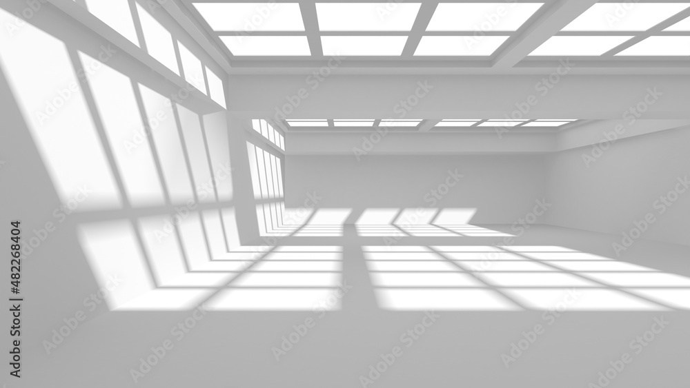 Fototapeta premium White Modern Background. Abstract Building Concept