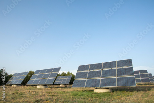 Granja de paneles solares de energia renovable