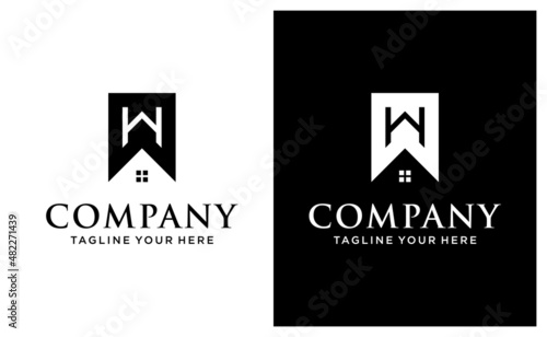 Home logo icon vector illustration design template.Home and house logo design vector, logo , architecture and building, design property , stay at home estate . on a black and white background.