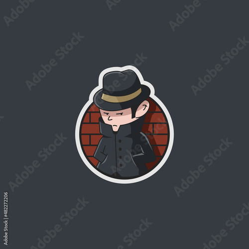 Detective mascot esport logo design