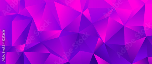 Purple Polygonal Mosaic Background. Creative Design Backdrop