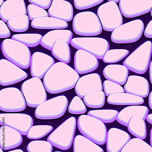 Seamless stone texture for game development in casual cartoon style