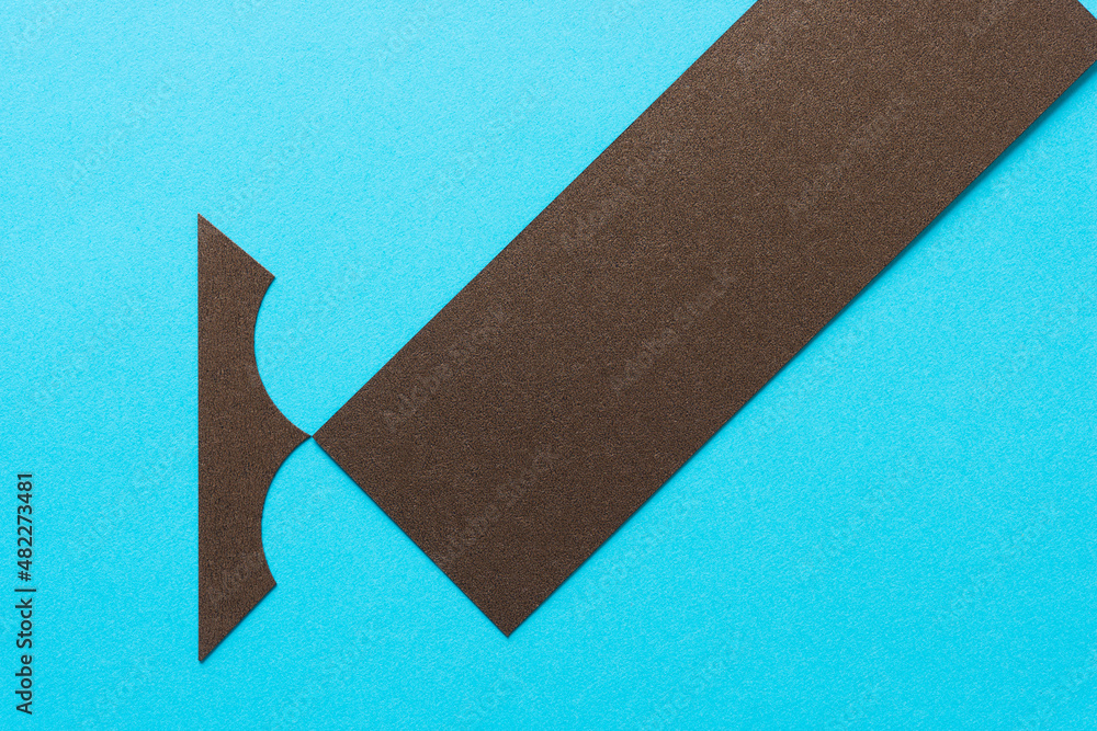 abstract paper shapes (rectangle) on blue paper background abstract paper shapes (rectangle) on blue paper background