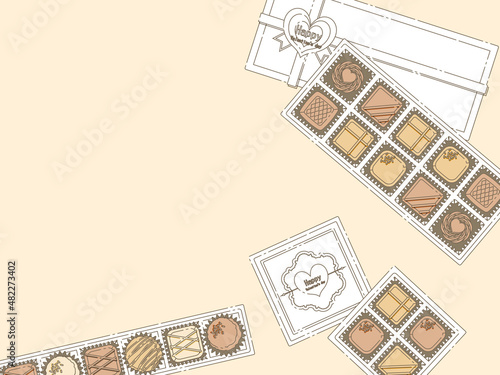 チョコレートギフトのイメージイラスト