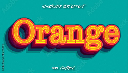 orange bold text effect