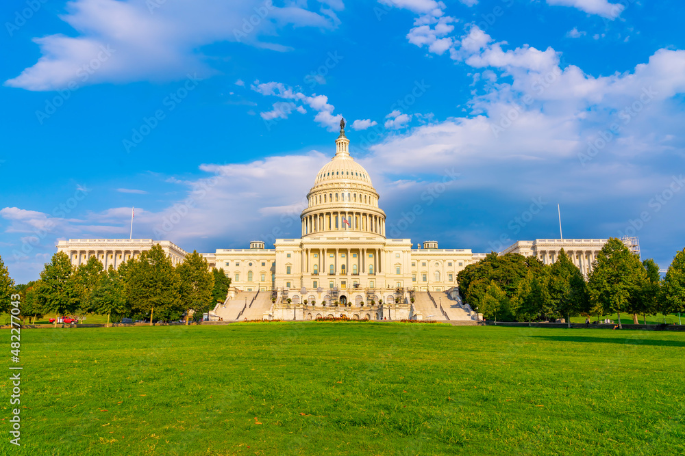 Fototapeta premium The United States Capitol, often called the Capitol Building, is the home of the United States Congress and the seat of the legislative branch of the U.S. federal government. Washington, United States