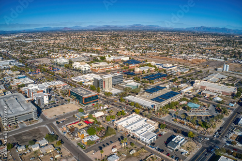 Aerial View of the Phoenix Suburb of Chandler, Arizona photo
