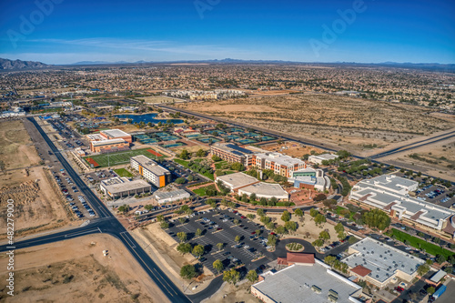 Aerial View of the Phoenix Suburb of Surprise, Arizona