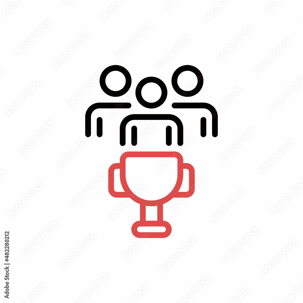 Personal Achievement Winner Outline Icon, Logo, and illustration