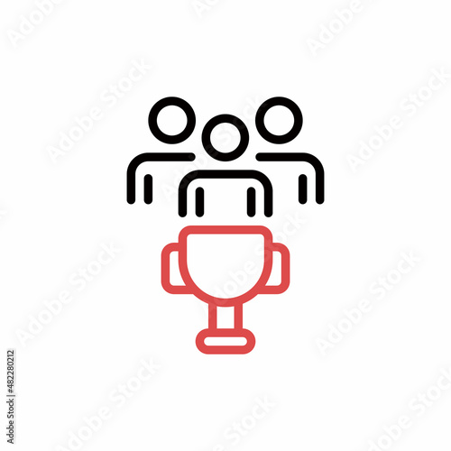 Personal Achievement Winner Outline Icon, Logo, and illustration