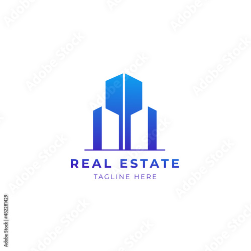 Real estate logo template . Elegant and modern home bulding Logo design vector
