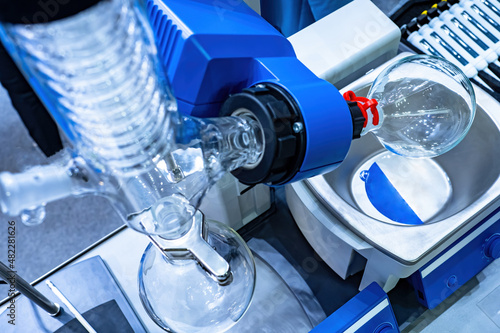 Rotary evaporator close-up....