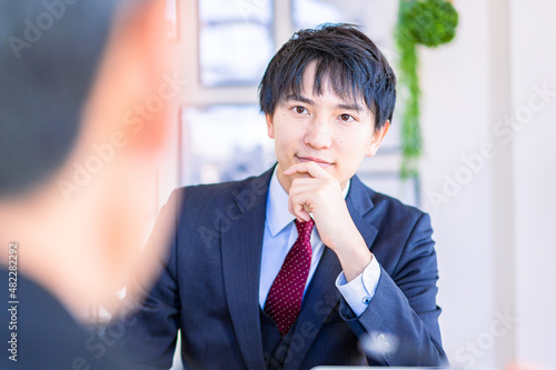 Foto 面談をする上司と部下