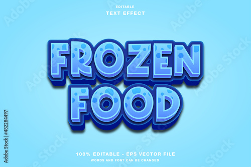 Frozen Food 3D Style Editable Text Effect
