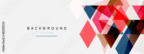 Color triangles composition, geometric abstract background. Techno or business concept, pattern for wallpaper, banner, background, landing page