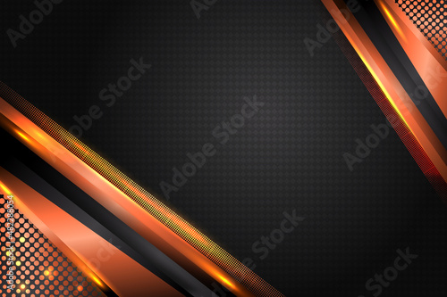 Abstract background triangle shape with black and bronze color