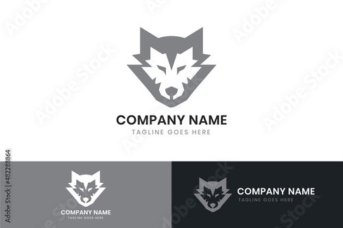 Wolf logo template design. Wolf vector icon design. photo