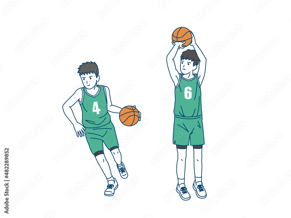 バスケットボール 男子 バスケ部 部活 スポーツ 男の子 ドリブル シュート イラスト Stock Vector Adobe Stock バスケットボール 男子 バスケ部 部活 スポーツ 男の子 ドリブル シュート イラスト Stock Vector Adobe Stock