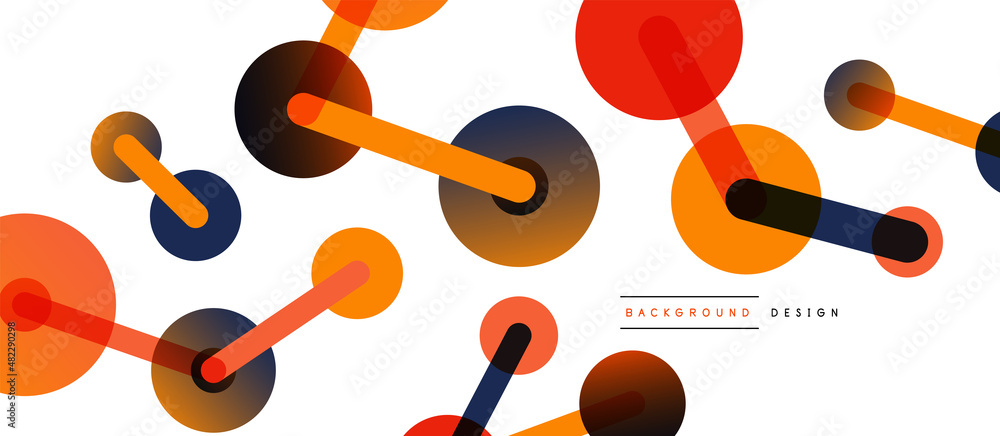 Line points connections geometric abstract background. Circles connected by lines. Trendy techno business template for wallpaper, banner, background or landing Line points connections geometric abstract background. Circles connected by lines. Trendy techno business template for wallpaper, banner, background or landing