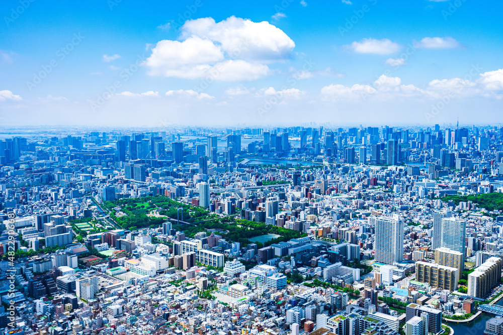 東京都市部・空撮写真