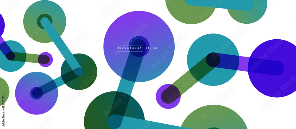 Abstract background. Round dots connected by lines. Trendy techno business template for wallpaper, banner, background or landing Abstract background. Round dots connected by lines. Trendy techno business template for wallpaper, banner, background or landing