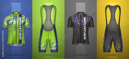 Cycling jersey, front and back
