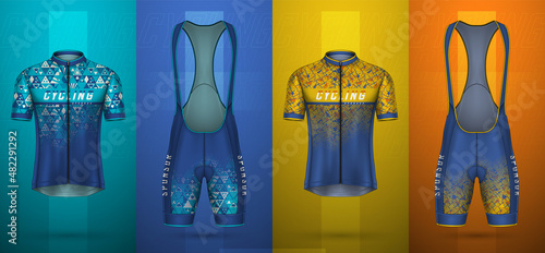 Cycling jersey, front and back