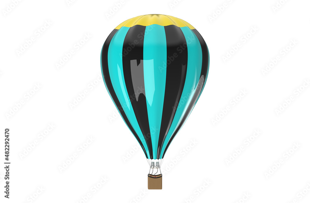 Fototapeta premium Hot air balloon isolated on white background 3d image illustration