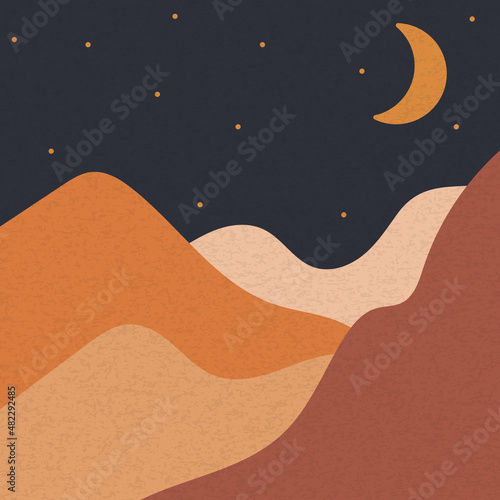 Abstract contemporary modern landscape template