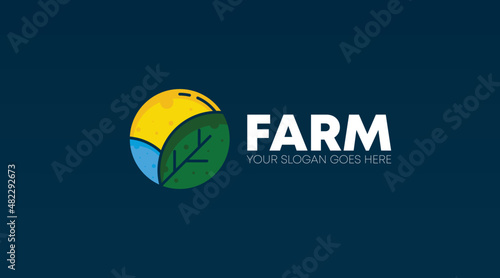 Farm Logo Design Template Vector. Nature Logo for Farm Logo Design Concept