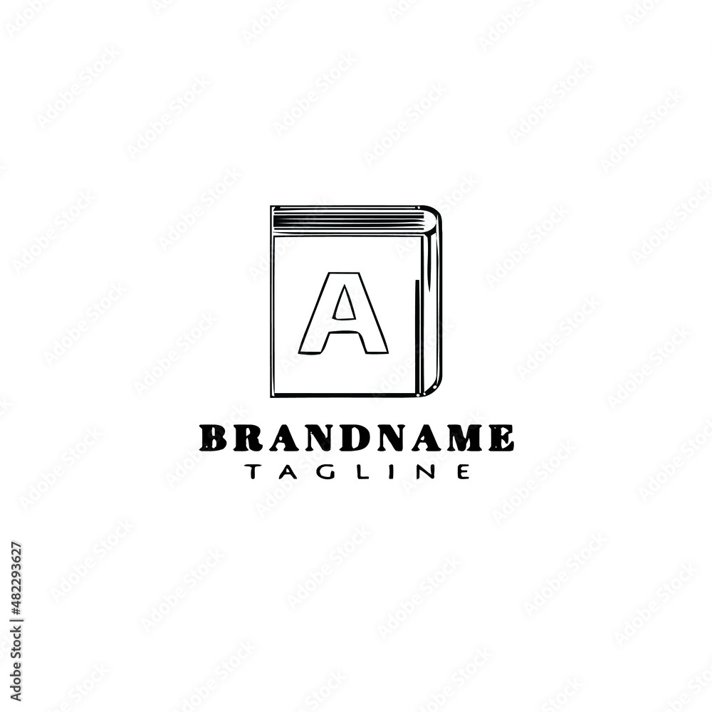 book logo design template icon black isolated vector cute book logo design template icon black isolated vector cute