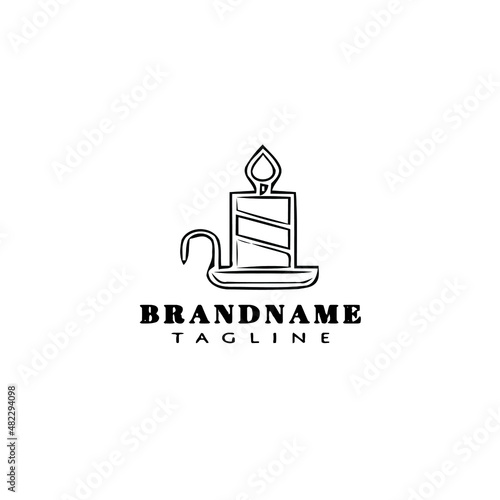 chandelier logo cartoon icon design template black isolated vector illustration