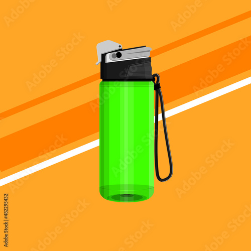 vector logo and cool drink bottle illustration