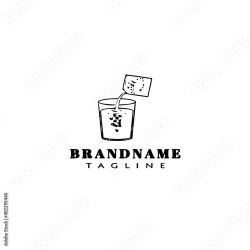 effervescent logo icon design template cartoon vector illustration