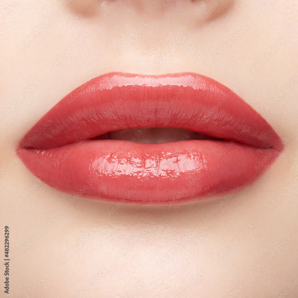 Fototapeta premium close up lips of woman