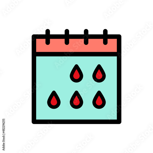 Menstruation Calendar Linear Icon