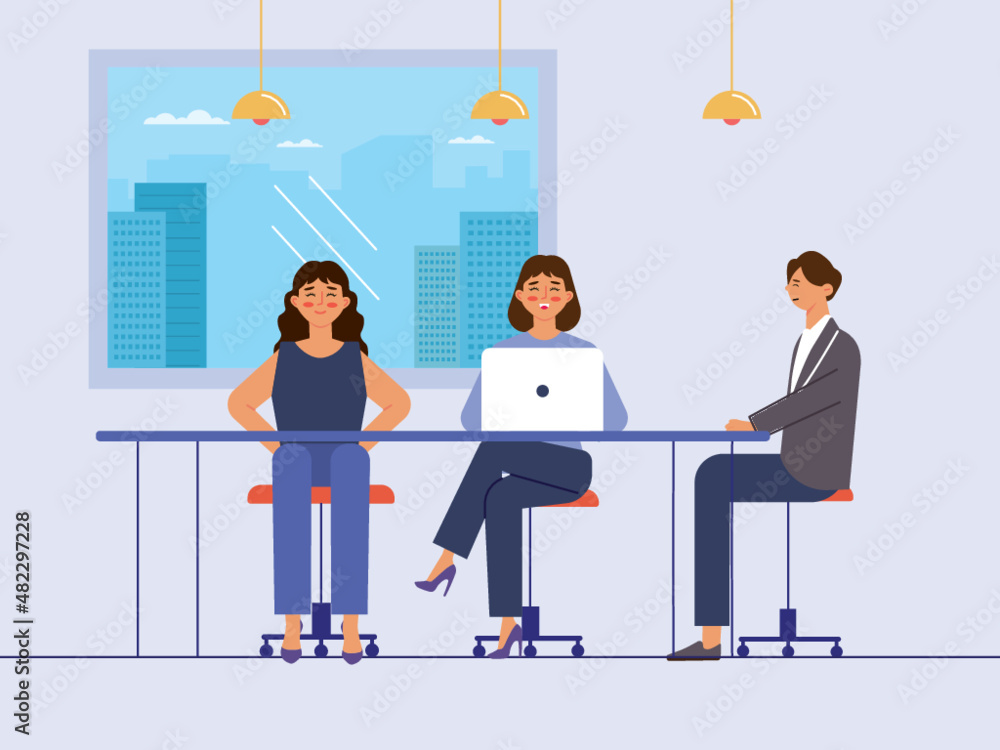 Office vector illustration Office vector illustration