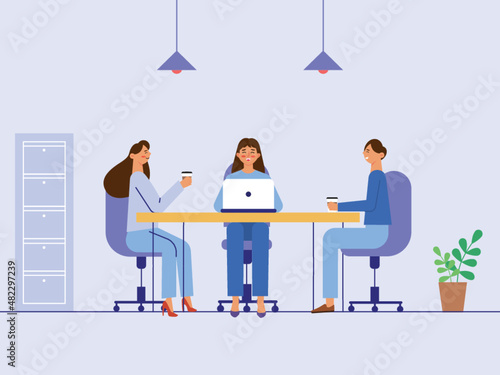 Office vector illustration
