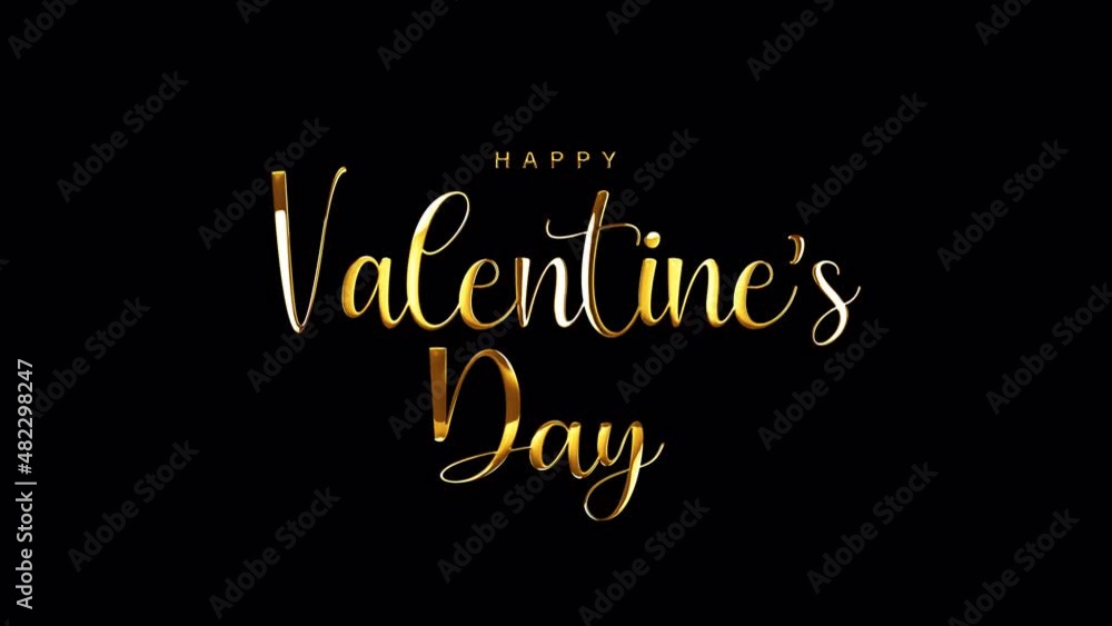 Happy Valentine Day golden text with light motion animation element effect. 4K seamless loop isolated transparent video animation text with alpha channel using Quicktime Apple prores 444.
Happy Valentine Day golden text with light motion animation element effect. 4K seamless loop isolated transparent video animation text with alpha channel using Quicktime Apple prores 444.