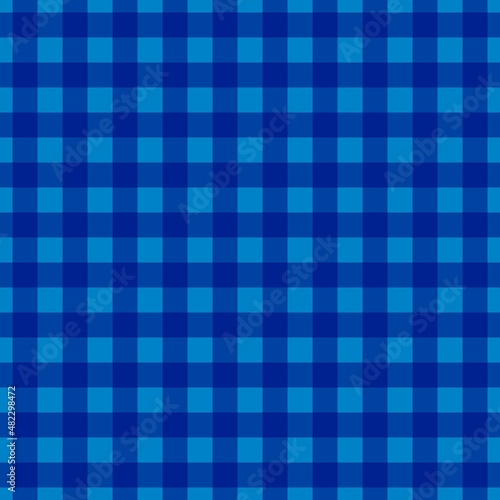 Plaid pattern. Blue on Navy color. Tablecloth pattern. Texture. Seamless classic pattern background.